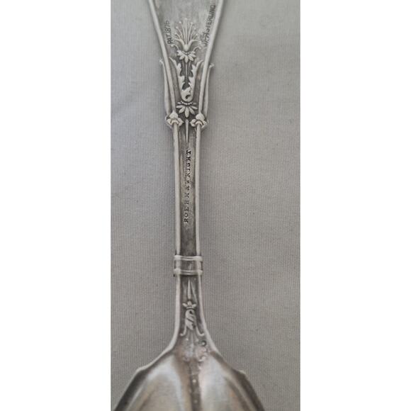 Antique Whiting Sterling Silver “Arabesque” Spoon 1875 Roehm & Wright 6.75" - Picture 5 of 9